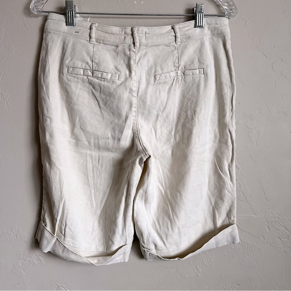 NYDJ Lift Tuck Technology Linen Blend Bermuda Shorts - Picture 6 of 8